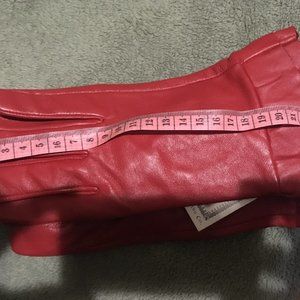 Red Leather Gloves S/M